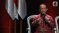 Kepala BKPM Bahlil Lahadalia menyampaikan paparan saat diskusi panel V Rakornas Indonesia Maju antara Pemerintah Pusat dan Forum Koordinasi Pimpinan Daerah (Forkopimda) di Bogor, Rabu (13/11/2019). Panel V itu membahas penyederhanaan regulasi dan reformasi birokrasi. (Liputan6.com/Herman Zakharia)