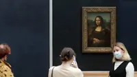 Lukisan Mona Lisa karya Leonardo da Vinci di Museum Louvre, Paris, Prancis. (AFP)
