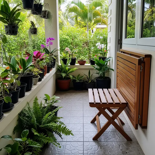 Model Teras Rumah Sempit Lebar 1 Meter, Fungsi Ganda untuk Kebun (AI)