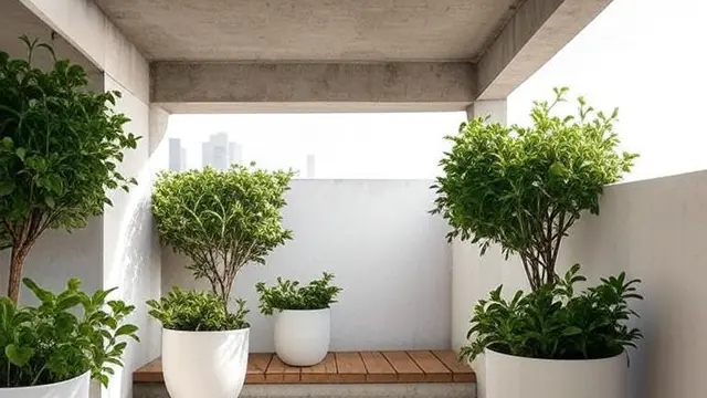 Atap Teras Rumah Beton Putih Elegan
