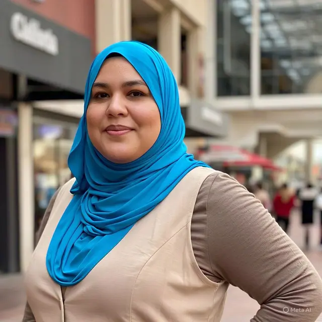 Outfit Casual Wanita Hijab Berisi dengan Vest
