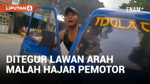 VIDEO: Ngebut dan Lawan Arah, Sopir Angkot di Cibinong Pukul Pengendara Motor Saat Ditegur