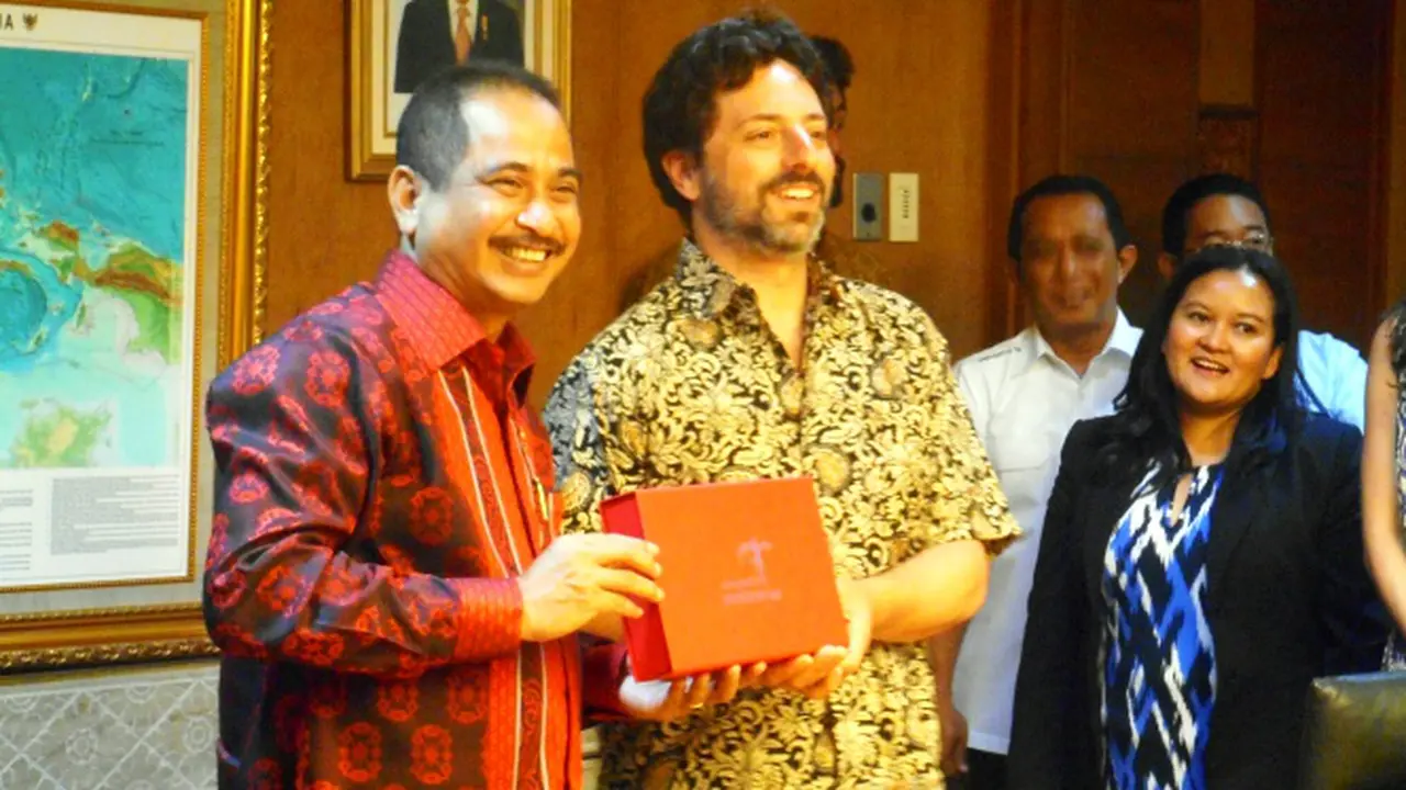Co-founder Google Sergey Brin dan Menteri Pariwisata Arief Yahya