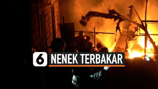 nenek terbakar