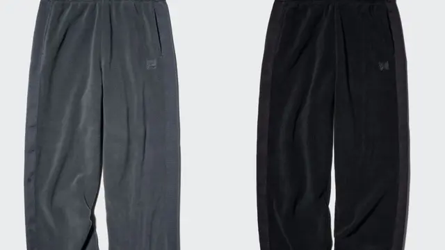 Koleksi terbaru Celana Lebar Fleece dari kolaborasi UNIQLO X NEEDLES