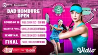 Jadwal dan Link Link Live Streaming WTA 250 Bad Homburg Open 2023 di Vidio