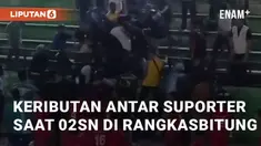 Terjadi keributan di bangku suporter saat pertandingan final voli O2SN. Peristiwa ini berada di Gor Ona, Rangkasbitung