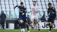 Juventus secara mengejutkan takluk 0-1 dari Benevento di Allianz Stadium pada laga pekan ke-28 Serie A, Minggu (21/3/2021) malam WIB. (AFP/Marco Bertorello)