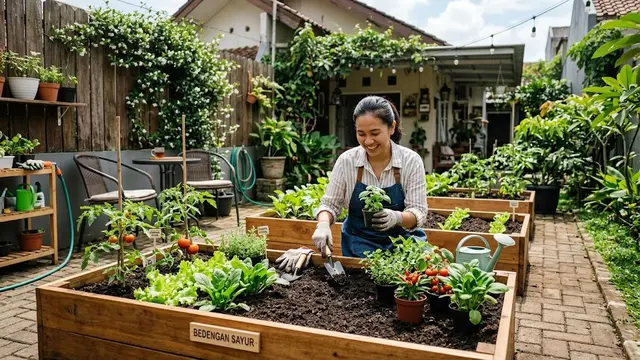 Cara Memulai Berkebun dengan Ruang Terbatas/AI Generated
