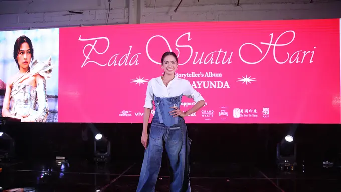 Maudy Ayunda dalam konferensi pers yang digelar di Plaza Indonesia, Jakarta Pusat (Dok/Fimela.com/Adrian Putra)