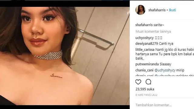 Apa makna huruf S yang tertulis di lehernya?