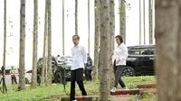Presiden Jokowi tampak menikmati udara pagi sambil meninjau pemandangan serta progres pembangunan IKN dari atas bukit pada Jumat pagi, 22 September 2023. (dok: Biro Pers, Media, dan Informasi Sekretariat Presiden)