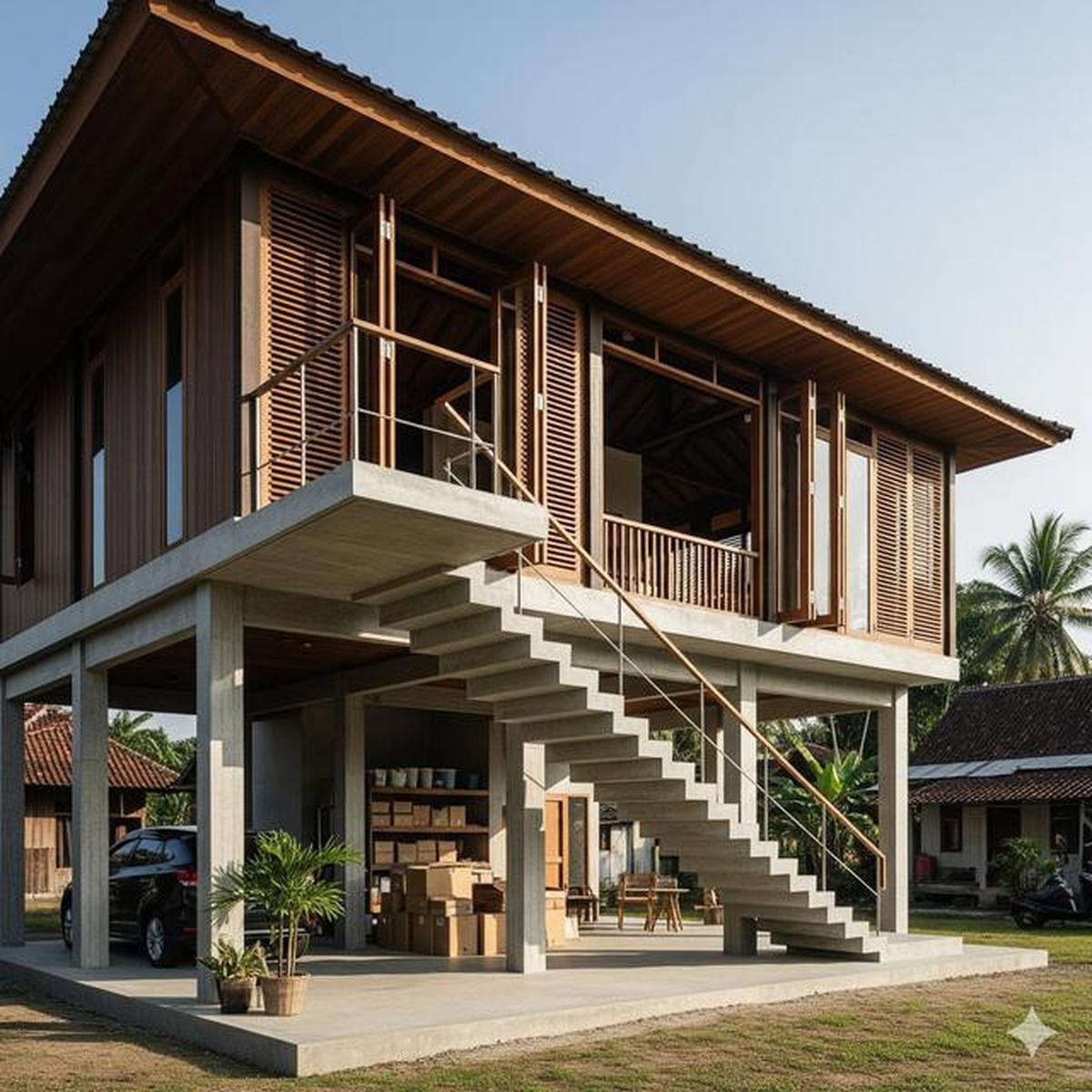 12 Model Rumah Sederhana Semi Permanen tapi Mewah di Desa, Hemat Budget dan Aesthetic