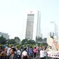 Kemeriahan Kirab Pancasila bersama BPIP di Jakarta.