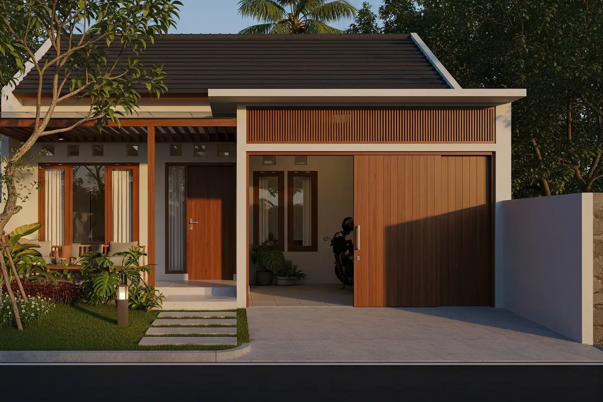 Desain Garasi Terbuka yang Cocok untuk Rumah Mungil/Gemini AI