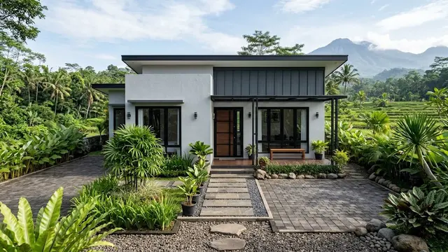 Kombinasi Warna Cat Rumah Abu-Abu Muda yang Elegan/AI Generated