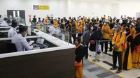 Prosesi pelepasan penerbangan umrah perdana di Bandara Kertajati, Minggu (20/11/2022). (Dok Kemenhub)