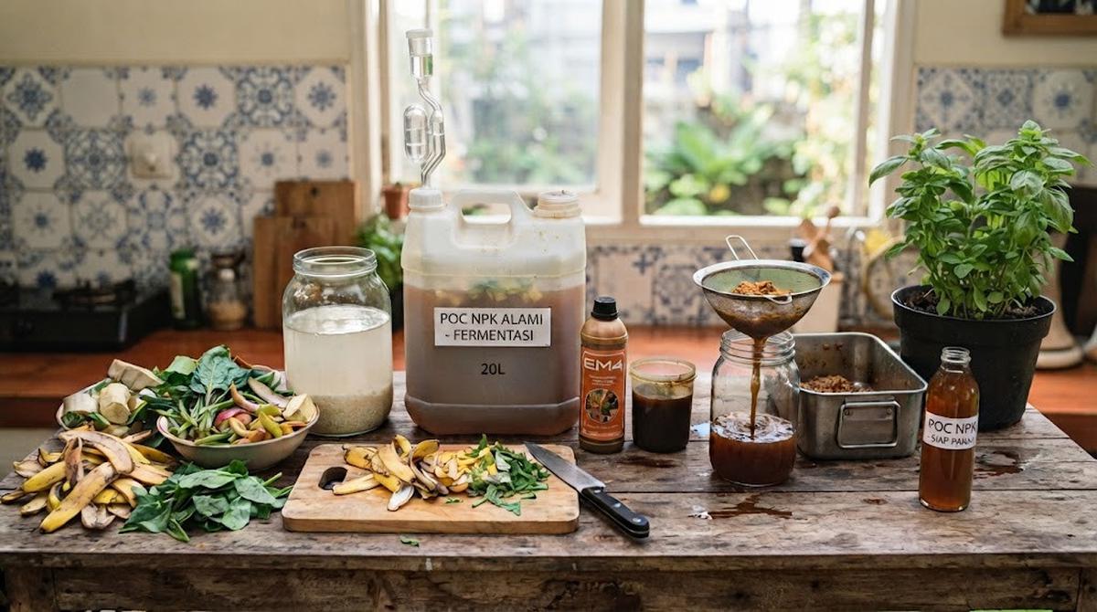 Cara Membuat Pupuk NPK Alami dari Bahan Dapur