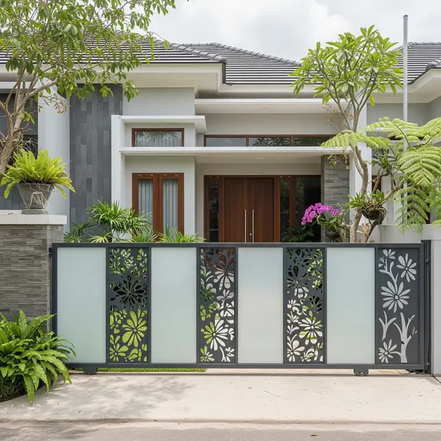 9 Model Pagar Besi Kombinasi Kaca Tempered Privasi Aman dari Luar, Solusi Hunian Modern