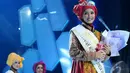 Siti Nurmelia Baskarani mengaku tidak menyangka akan menjuarai Malam Puncak Putri Muslimah Indonesia 2014 (Liputan 6.com/Andrian M Tunay)