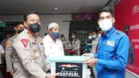 Konfederasi Serikat Pekerja Seluruh Indonesia (KSPSI) kembali menyalurkan paket sembako dari Kapolri Jenderal Listyo Sigit Prabowo