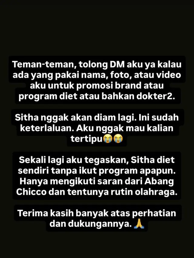 Potret Sitha Marino Setelah Berhasil Diet