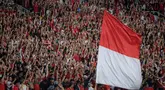 Suporter&nbsp;Timnas Indonesia saat melawan Australia pada laga kedua Grup C Kualifikasi Piala Dunia 2026 Zona Asia di Stadion Utama Gelora Bung Karno (SUGBK), Jakarta Pusat, pada Selasa (10/9/2024). (Bola.com/Bagaskara Lazuardi)