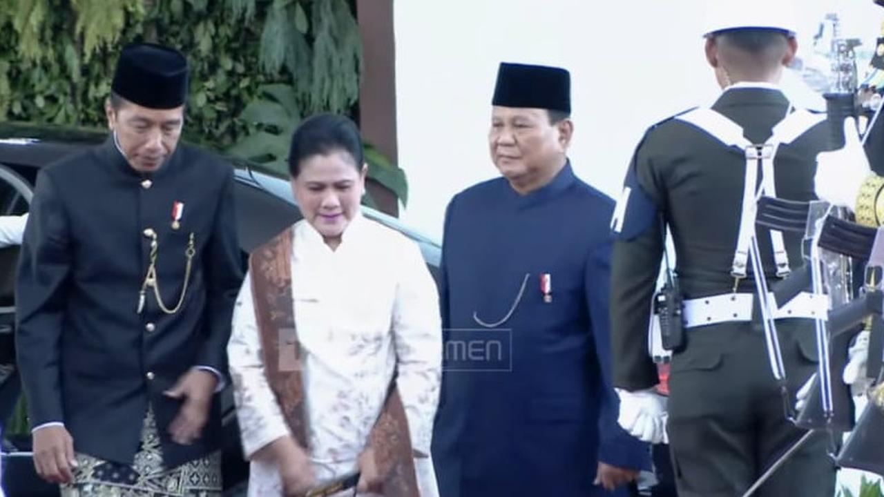 Kompak Pakai Baju Adat Betawi, Jokowi-Ma'ruf Amin Hadiri Pelantikan Prabowo-Gibran