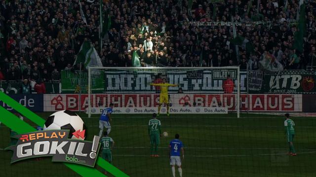 Replay Gokil: Fan Bremen Ini Gagal Ganggu Penalti Schalke