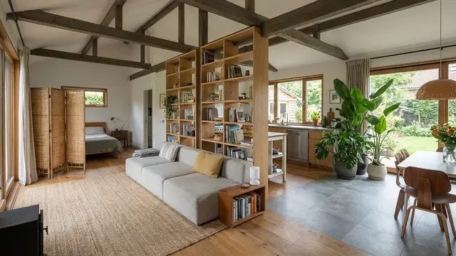 Desain Interior Rumah Kecil Tanpa Sekat/Gemini AI