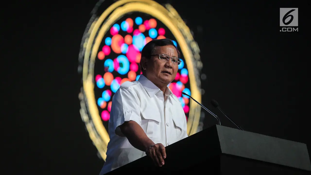 Prabowo Sampaikan Materi di Conference on Indonesia Foreign Policy 2017