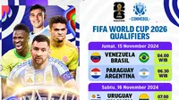 Jadwal live streaming pertandingan CONMEBOL Qualifiers 2026 di Vidio.com
