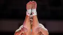 <p>Pesenam Filipina, Carlos Yulo melakukan lompatan pada nomor meja lompat final aparatus putra Kejuaraan Dunia Gimnastik 2025 di Indonesia Arena, Senayan, Jakarta, Sabtu (25/10/2025). (Bola.com/Bagaskara Lazuardi)</p>