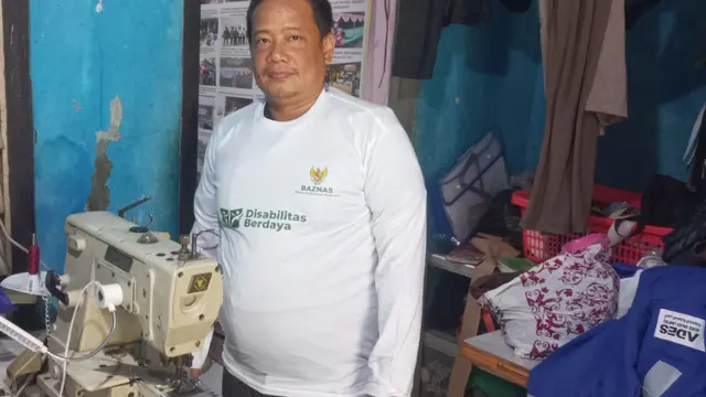 Program Disabilitas Berdaya Baznas Bikin Usaha Jahit Difabel di Bogor Kembali Bangkit. Foto: Baznas.
