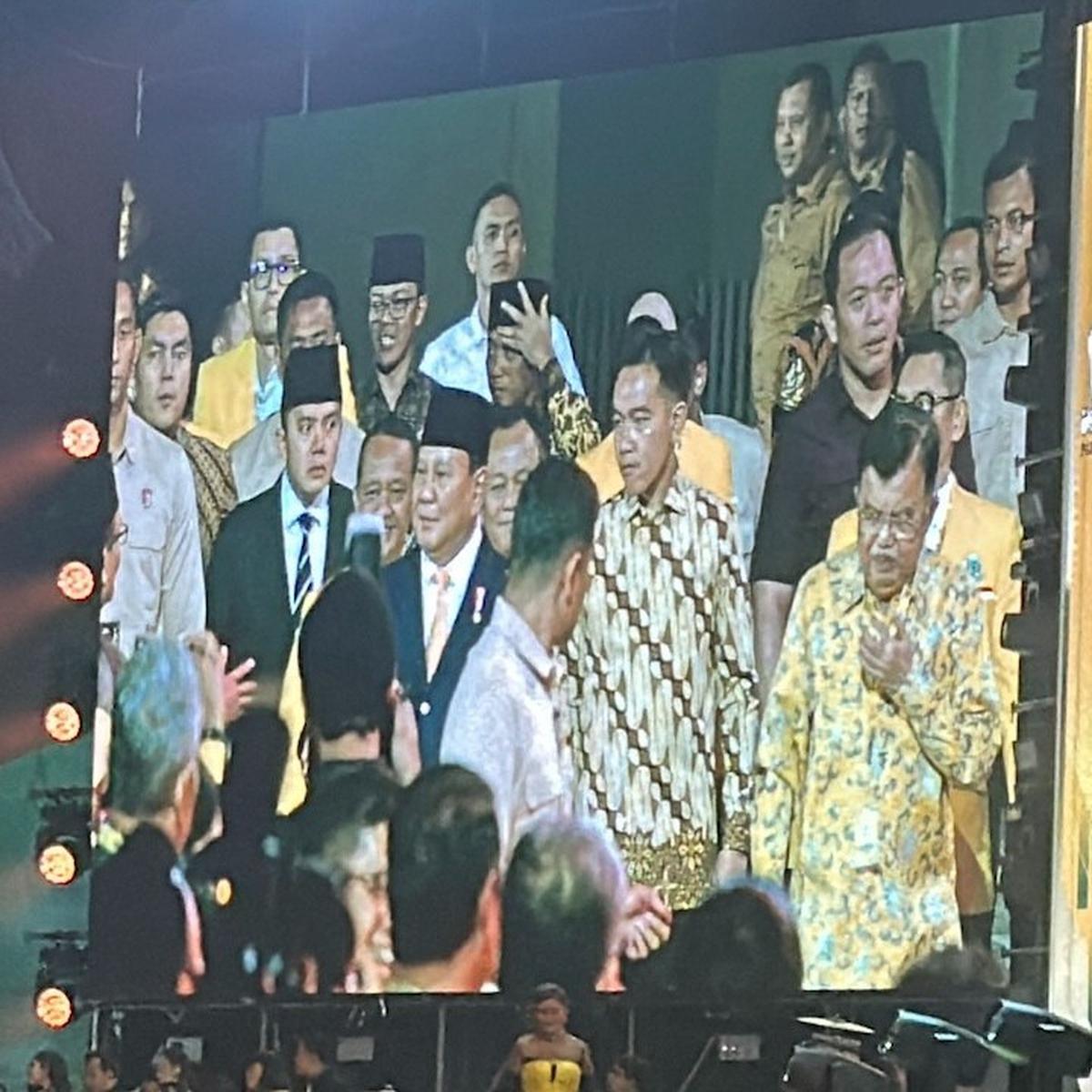 Prabowo dan Gibran di HUT Golkar