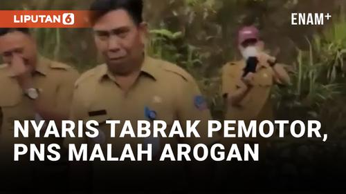 VIDEO: Viral! PNS Sulawesi Utara Cekcok dengan Pemotor yang Hampir Terserempet
