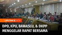 Komite I DPD menggelar rapat bersama KPU, Bawaslu, dan DKPP di gedung DPD, Jakarta. Rapat ini digelar untuk mengantisipasi berbagai isu, temuan, dan problema yang mencuat menjelang pelaksanaan Pemilu 2024.