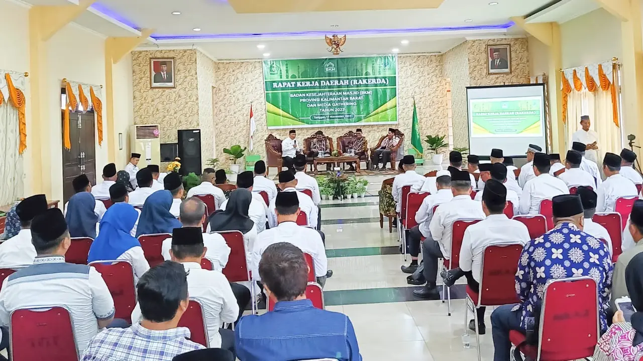 Rapat Kerja Daerah (Rakerda) Badan Kesejahteraan Masjid (BKM) Kalbar di Aula Kanwil Kemenag Kalimantan Barat