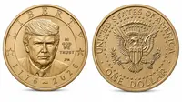 Koin US$ 1 Bergambar Donald Trump Terbit, Ini Penampakannya