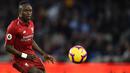 5. Sadio Mane - Kecepatan pemain asal Senegal ini selalu menjadi ancaman bagi lini pertahan lawan. Mane dipastikan akan membuat sektor pertahanan kanan Arsenal kesulitan untuk menjaga pertahan. (AFP/Glyn Kirk)