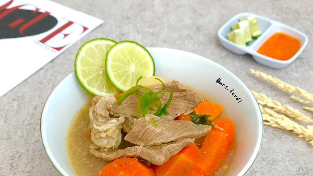 Ilustrasi  Sop Daging Sapi ala Rumahan