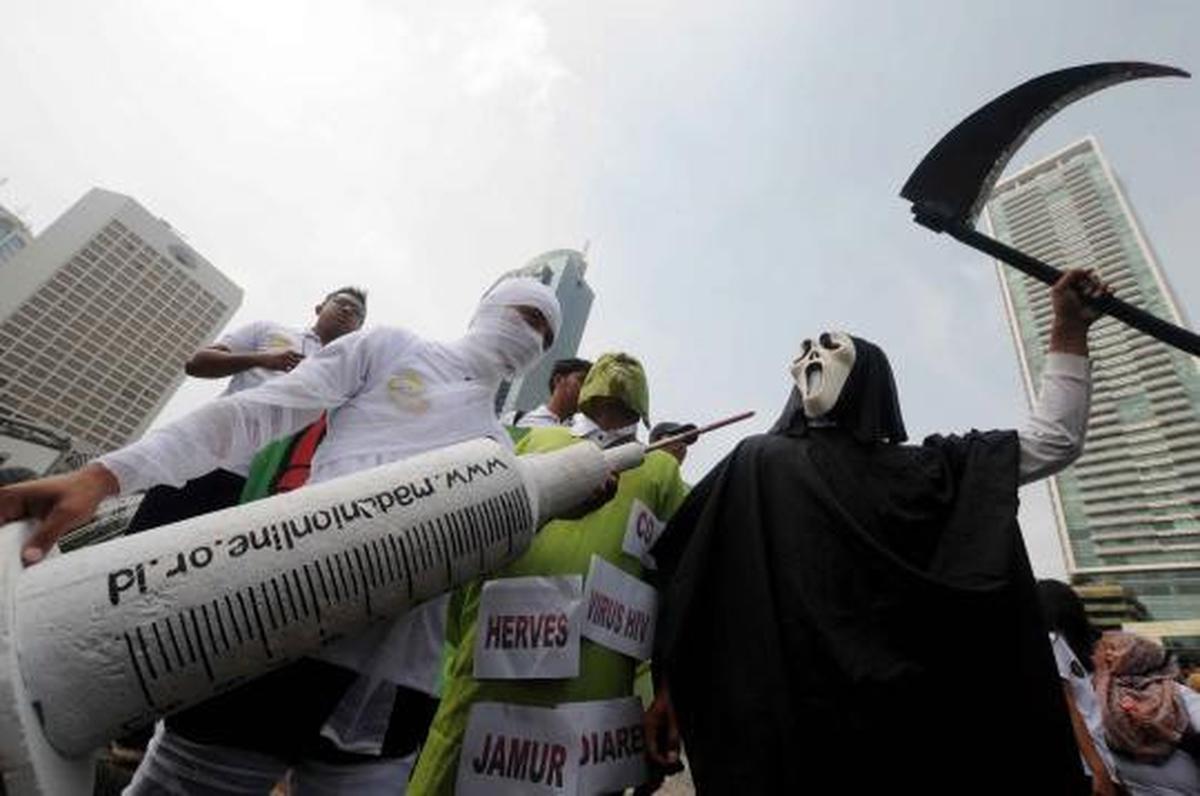 Mahasiswa peringati Hari HIV/Aids se-dunia di Bundaran HI