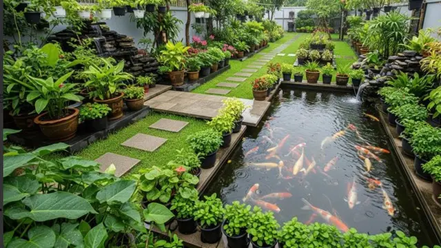 Ide Pekarangan Produktif untuk Rumah yang Sering Kebanjiran (AI Generated)
