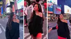 Foto kombinasi Cut Beby Tshabina atau yang kerap disapa Beby Tsabina saat berada di Time Square, New York. Beby Tsabina mulai dikenal atas perannya sebagai Santi dalam sinetron Anak Jalanan dan mendapat pengakuan luas atas perannya sebagai Ruby dalam sinetron Mermaid In Love. (Instagram/bebytsabina)