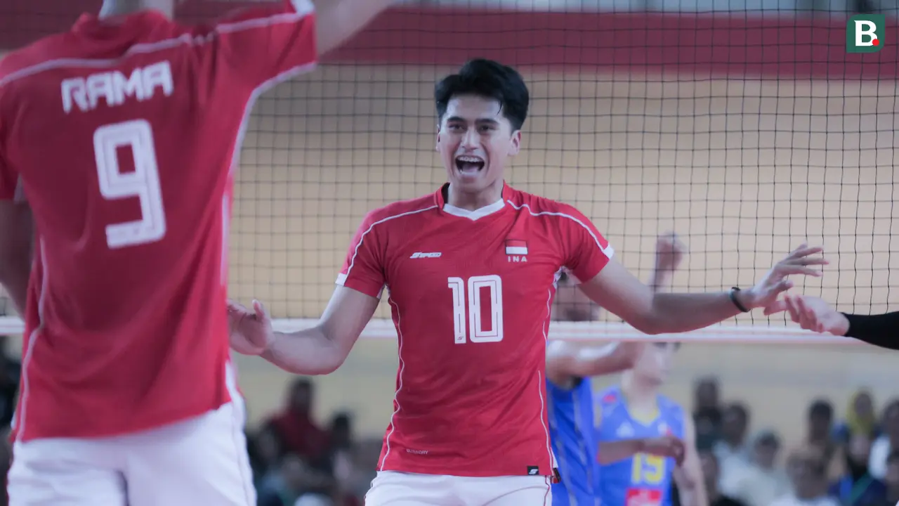 Foto: Timnas Voli Putra Indonesia vs Filipina pada leg kedua SEA V League 2025