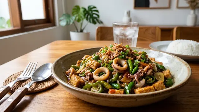 Resep Oseng Cumi Tempe Cabe Ijo yang Gurih Pedas Nagih