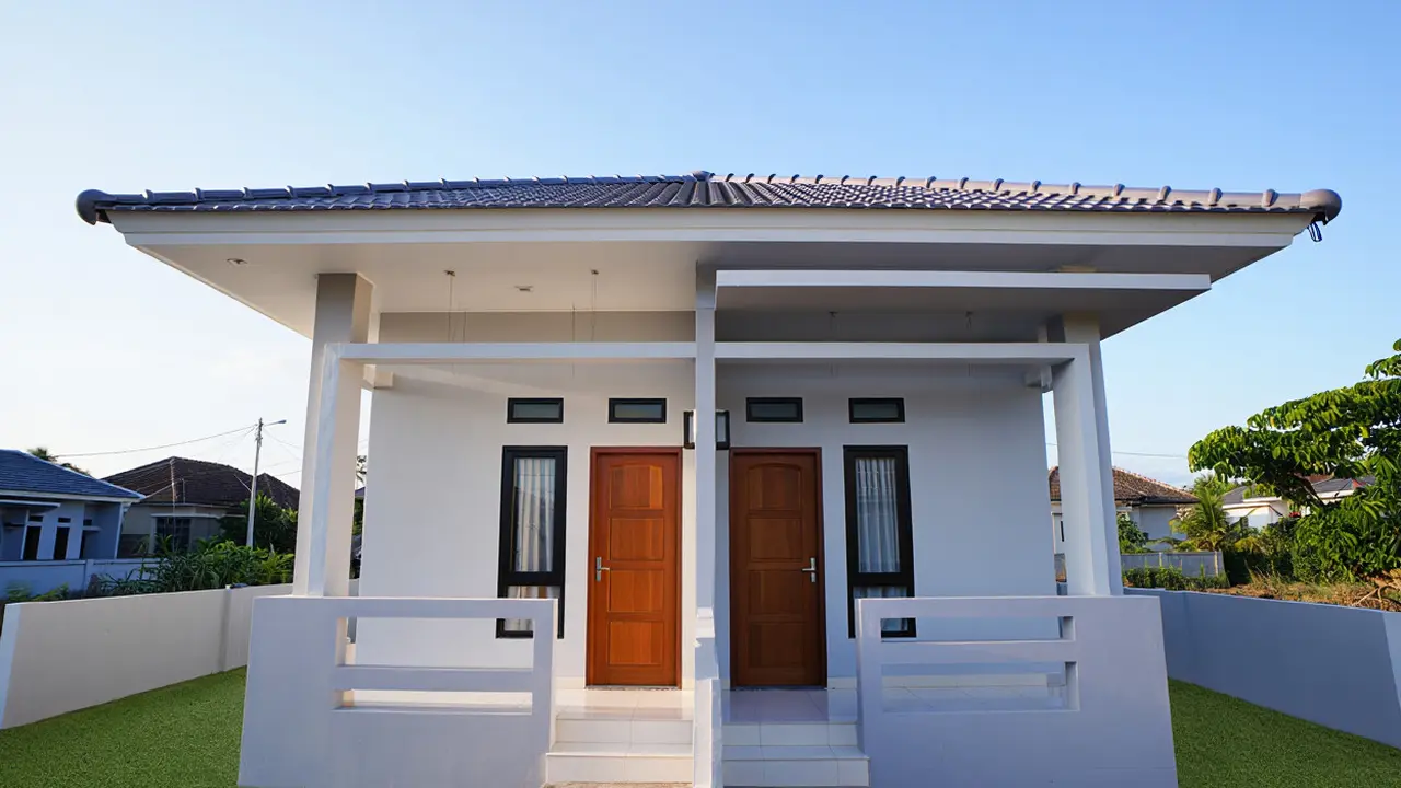 Model Rumah Kontrakan Sederhana 2 Pintu Minimalis/Ilustrasi AI