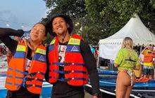 7 Potret Irfan dan Jennifer Bachdim Mendayung 14 KM di Laut dari Sanur ke Nusa Dua, Saling Kuatkan Hadapi Terjangan Ombak