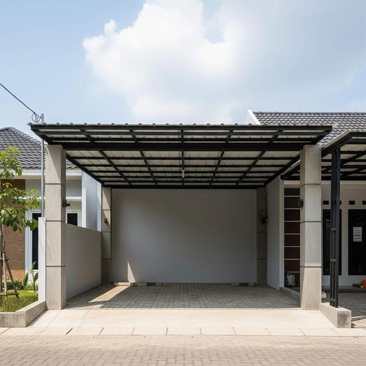 7 Model Kanopi Bahan Besi Beton dan Hollow untuk Rumah Minimalis Tren 2025