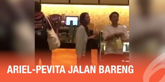 VIDEO: Terciduk, Ariel Noah dan Pevita Pearce Lagi Jalan Bareng